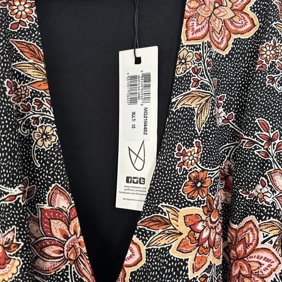 MinkPink Revolve Mehdya Floral Wrap Midi Dress Sz XSmall NWT - Picture 7 of 11